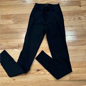 Alloy High Waist Black Stretch Pants, Small, Tall (35 in)